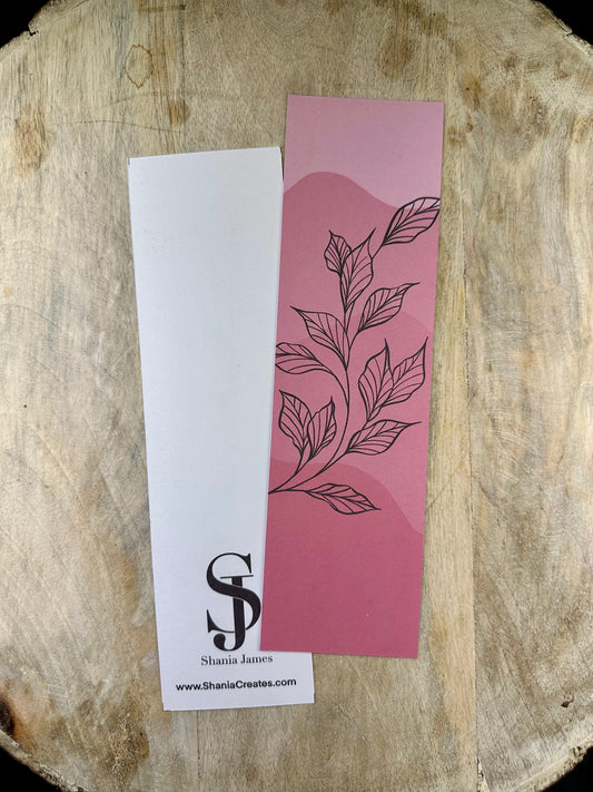 Bookmark - Pink Leaf